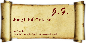 Jungi Fürtike névjegykártya